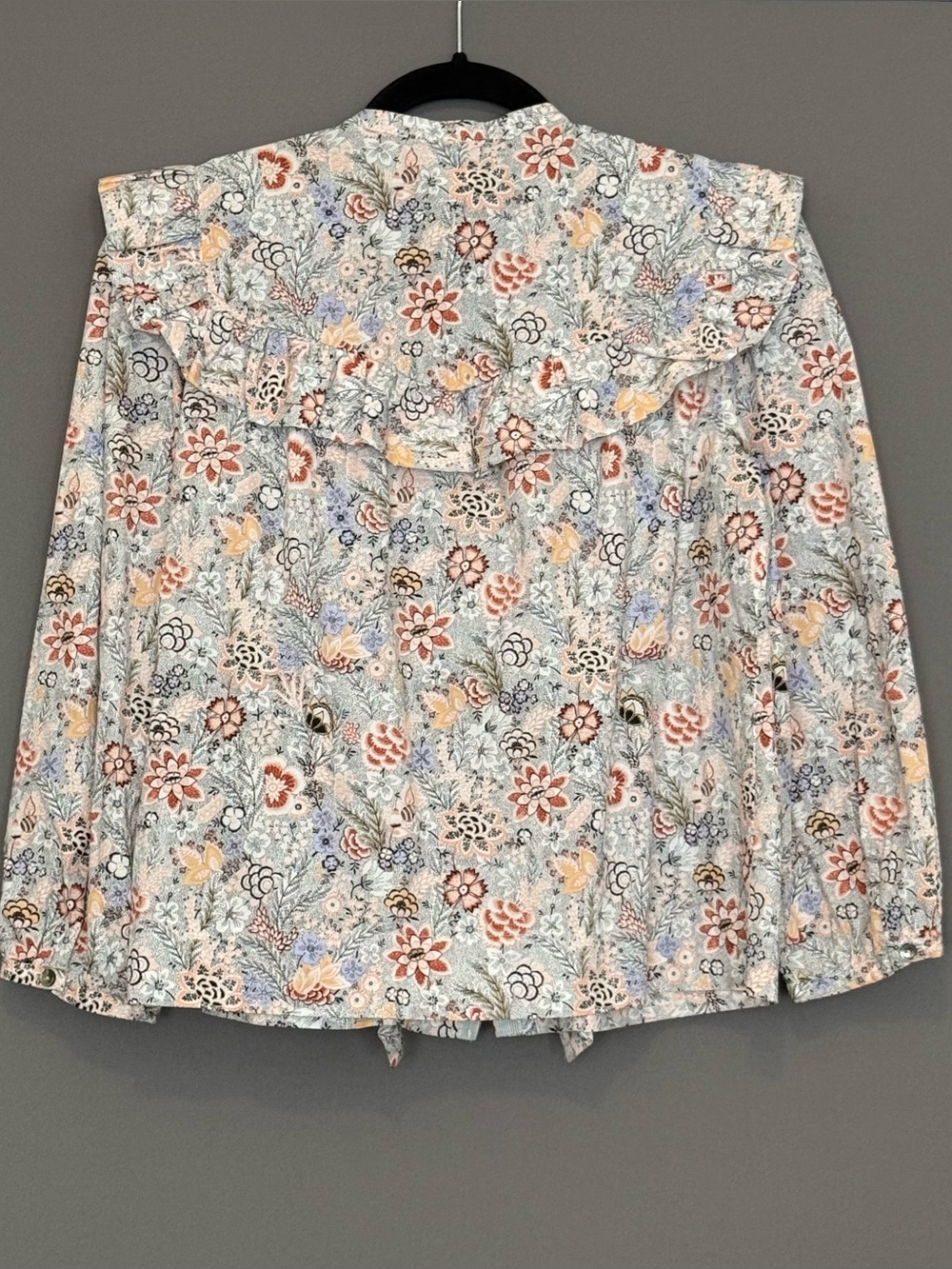 La Vie Rebecca Taylor Floral Ruffle Blouse Womens S Cottagecore Prarie - Picture 2 of 7